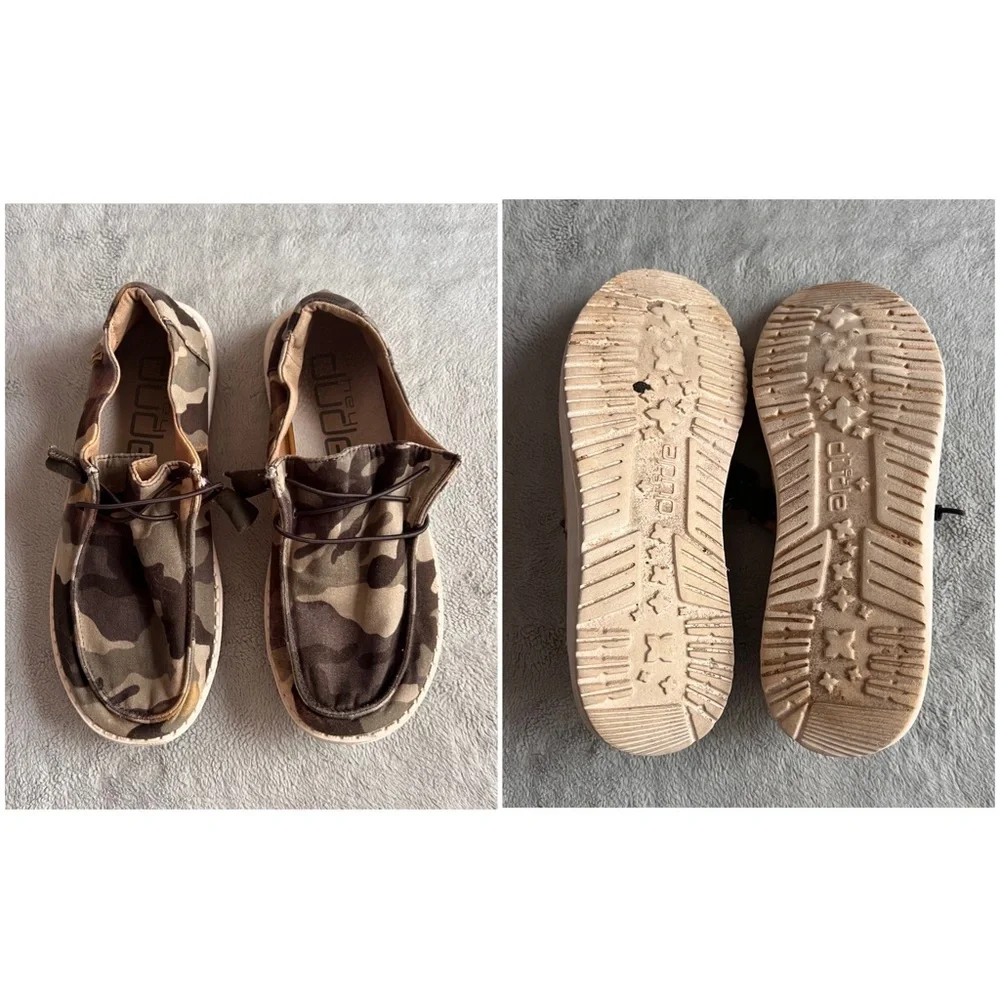 Hey Dude Wendy Camo Camouflage Print Slip-On Sneaker Canvas Shoe Sz 7 - Picture 3 of 15